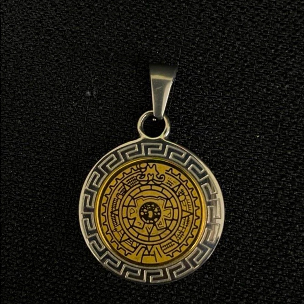 Vintage FINI Dream Jewelry  Mexican Mayan Calendar Pendant